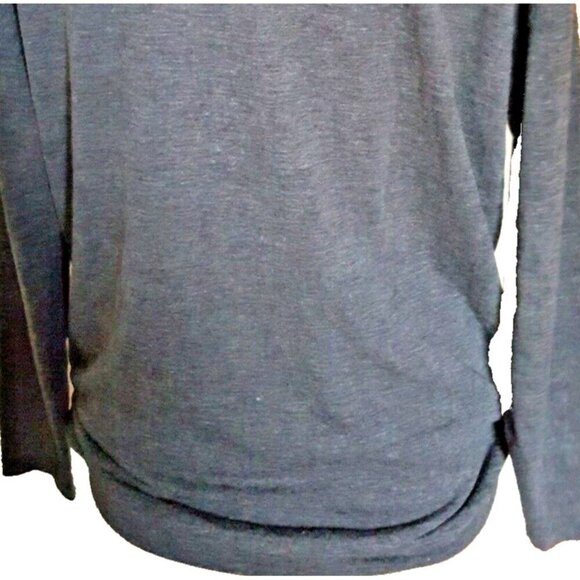 Aritzia Wlfred Free oversized V neck pullover tunic blouse sweater top gray S - Picture 8 of 10